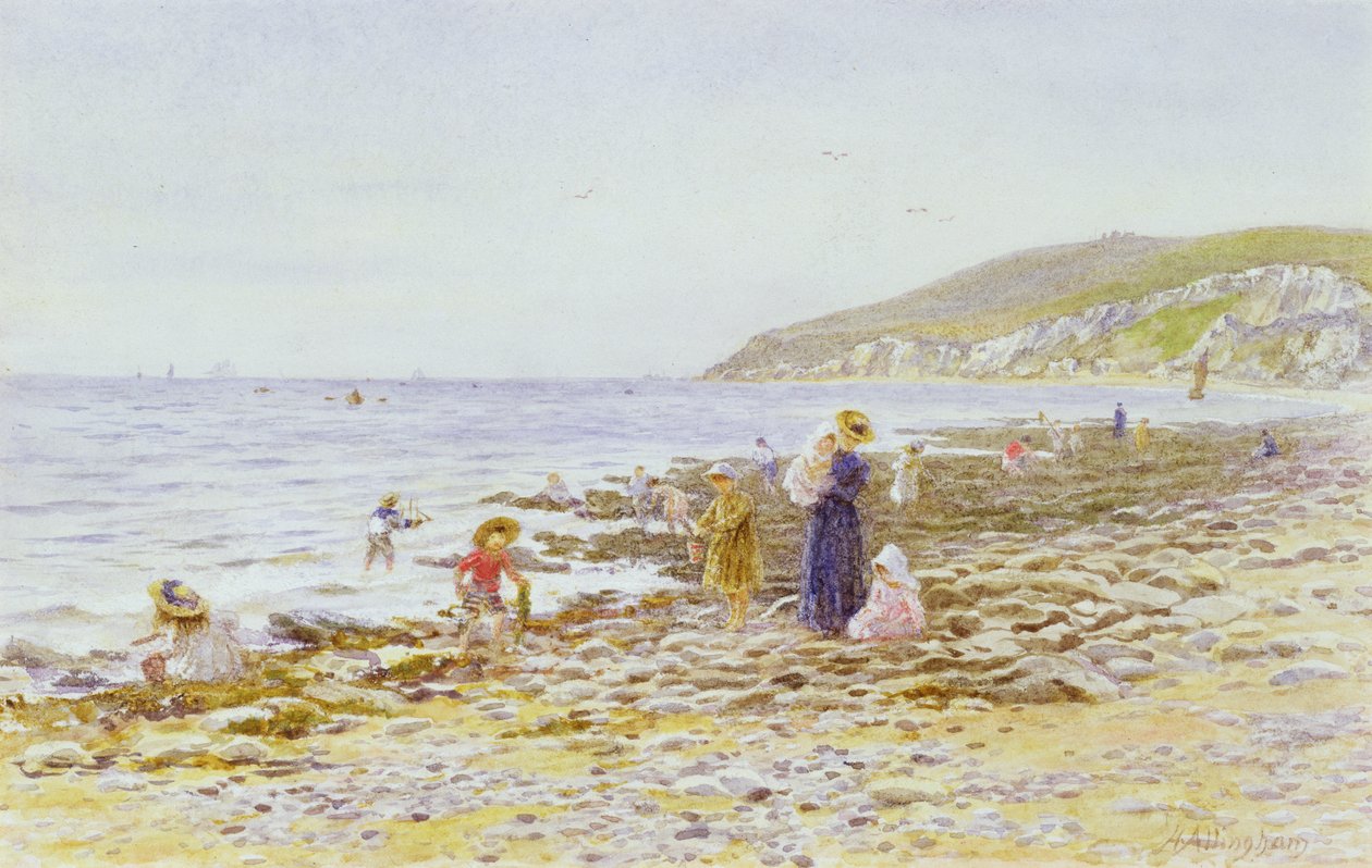 Na pláži (wc na papíře) od Helen Allingham