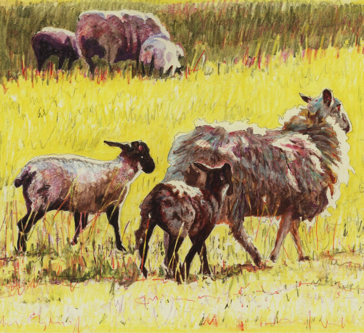 Následující, 2011, (barevná tužka na papíře) od Helen White