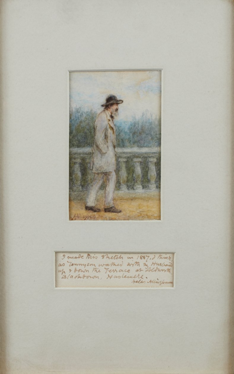 Alfred, Lord Tennyson ve své zahradě od Helen Allingham