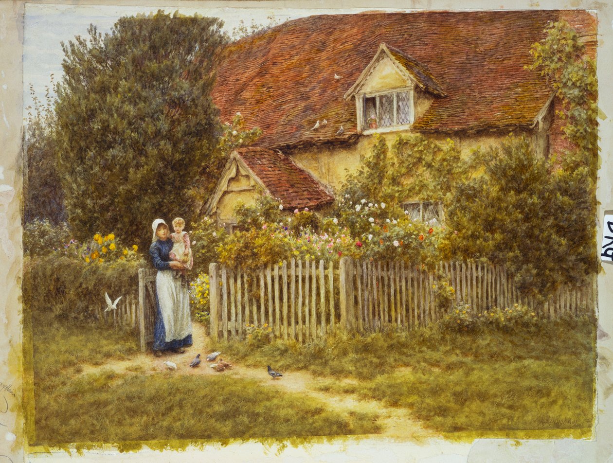 Farma East End, Moss Lane, Pinner od Helen Allingham