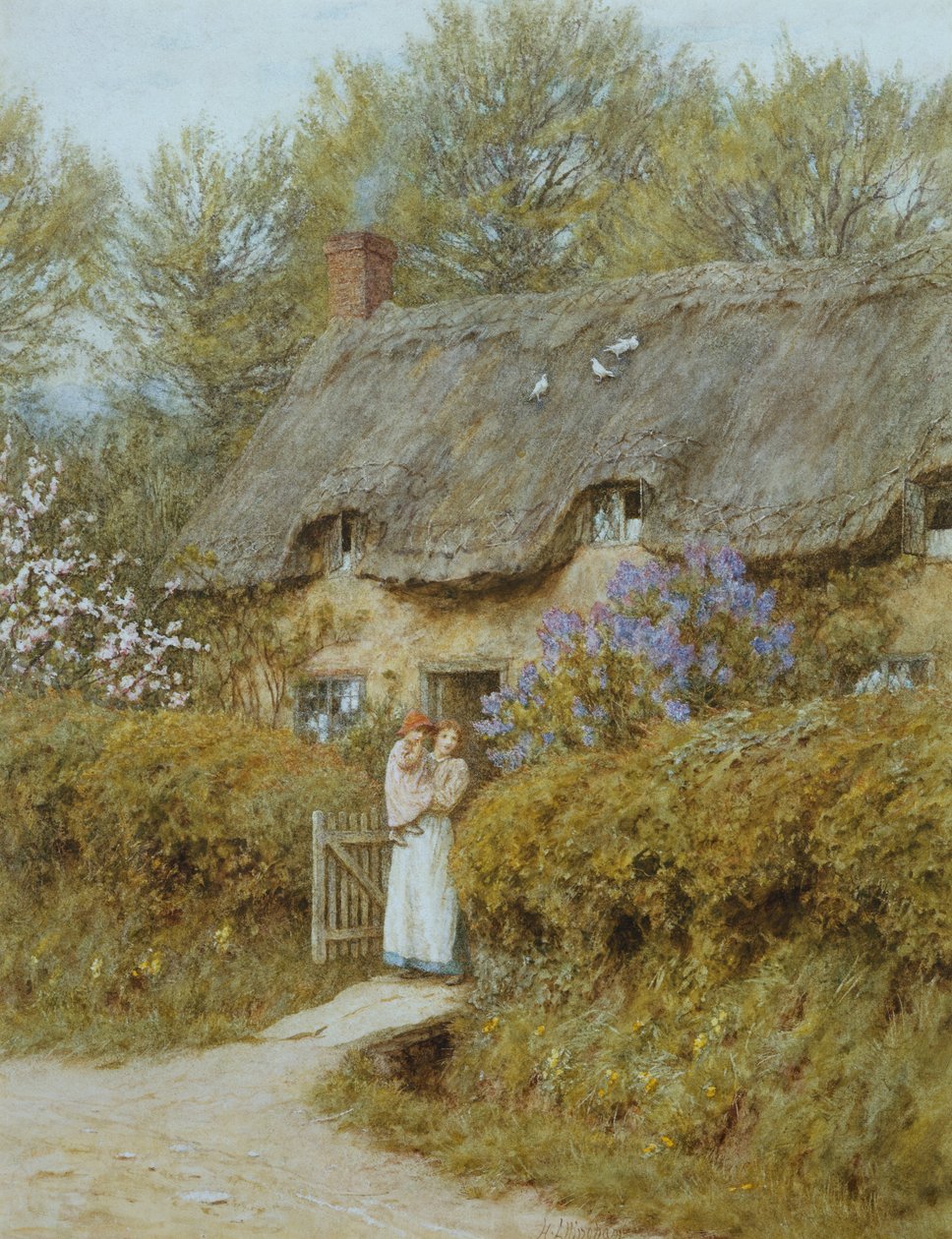Poblíž Freshwater, Isle of Wight od Helen Allingham