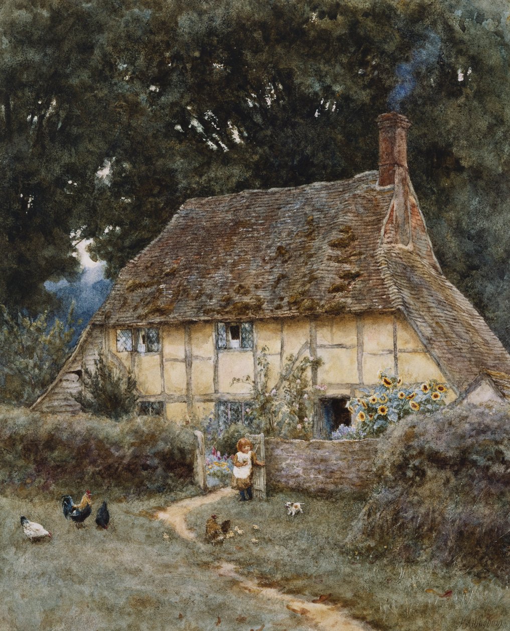 Na Brook Road, poblíž Witley od Helen Allingham