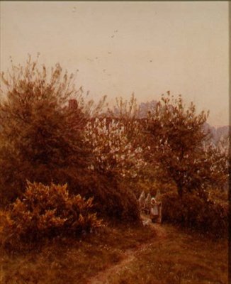 Orchard na jaře od Helen Allingham