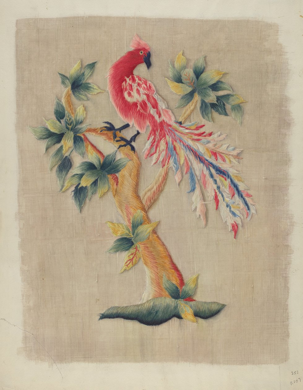 Část závěsu postele, c. 1937. od Helen E. Gilman