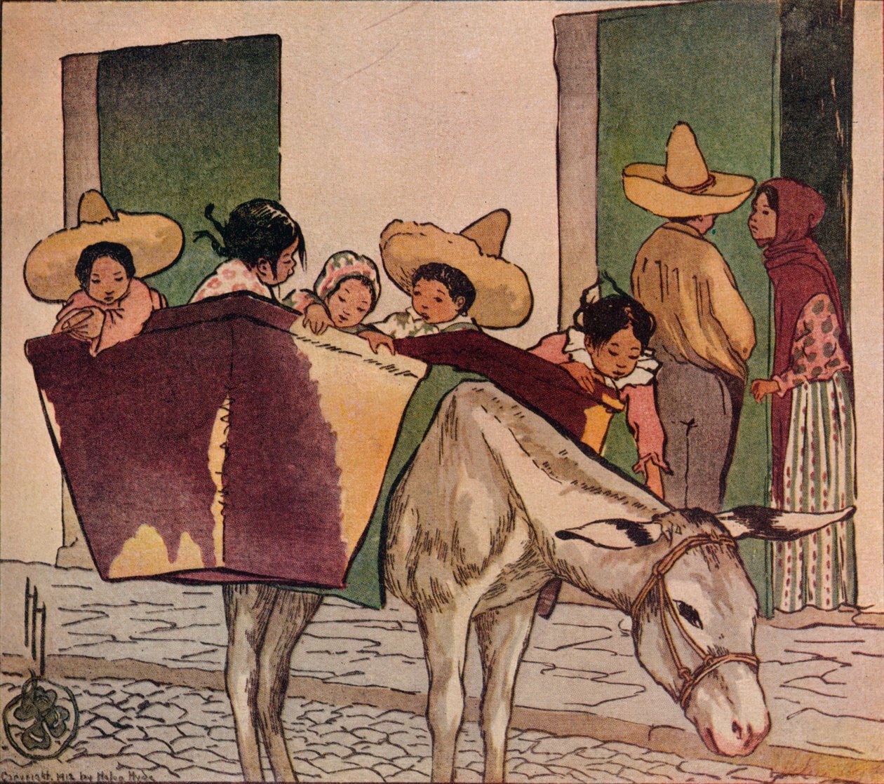 Mezihra - Breadmans Donkey, 1912 od Helen Hyde