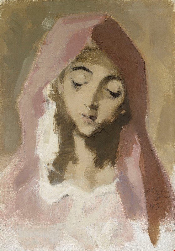 Madonna de la Charite, El Grecon mukaann Angličtina: Madonna de la Charite, po El Grecon Svenska: Madonna de la Charite, poté El Grecon od Helene Schjerfbeck