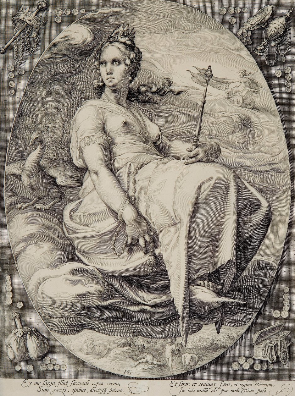 Juno (ze čtyř božstev) od Hendrik Goltzius