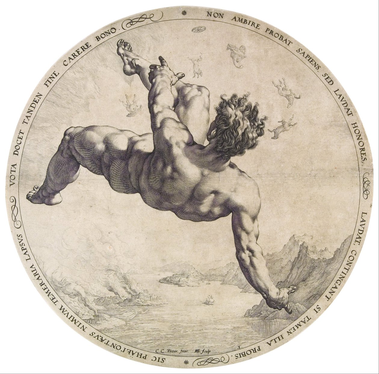 Phaethon ze série Four Disgracers od Hendrik Goltzius