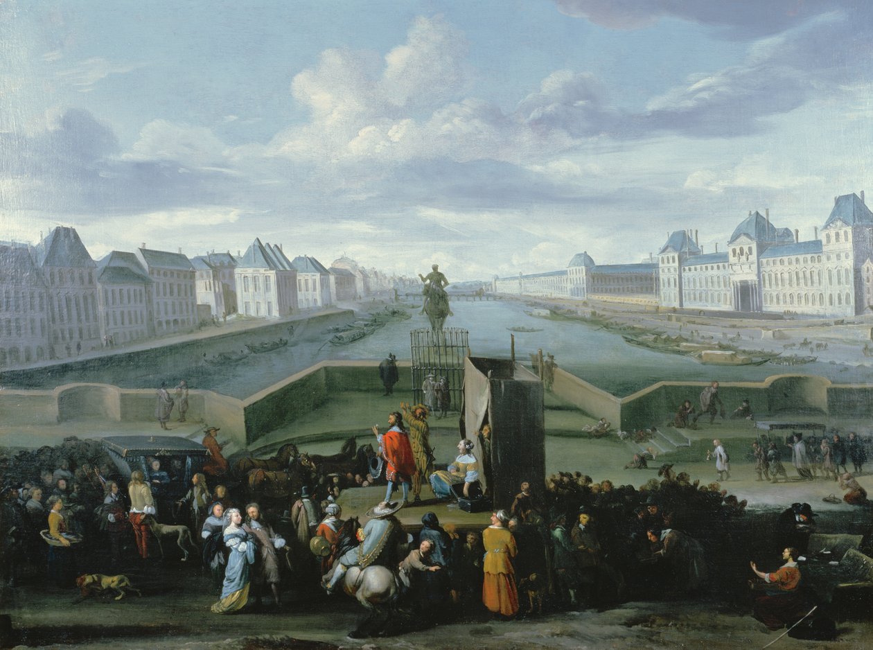 Pohled z Pont Neuf, Paříž, 1668 od Hendrick Mommers