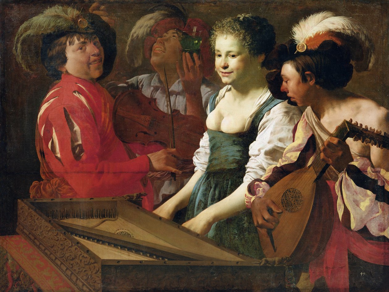 Koncert, 1626 od Hendrick ter Brugghen