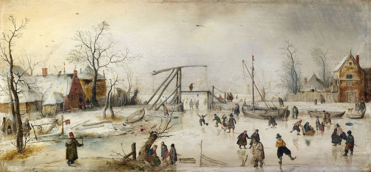 Scéna na ledě od Hendrick Avercamp