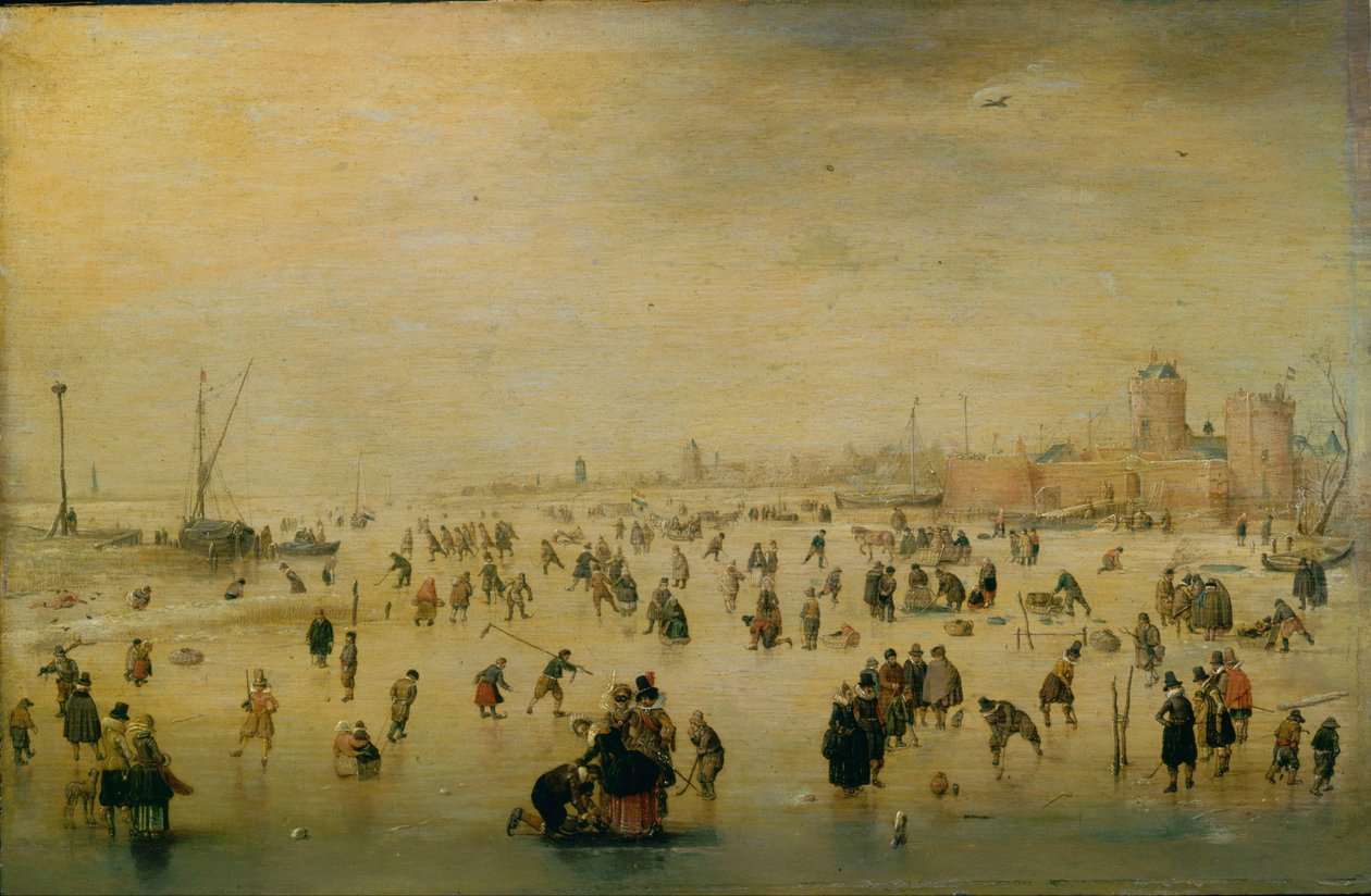 Bruslařská scéna od Hendrick Avercamp