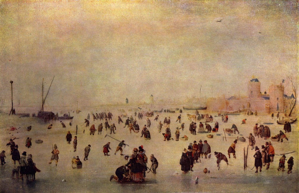 Bruslařská scéna od Hendrick Avercamp