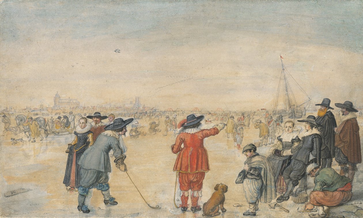 Zimní hry na zamrzlé řece Ijssel od Hendrick Avercamp