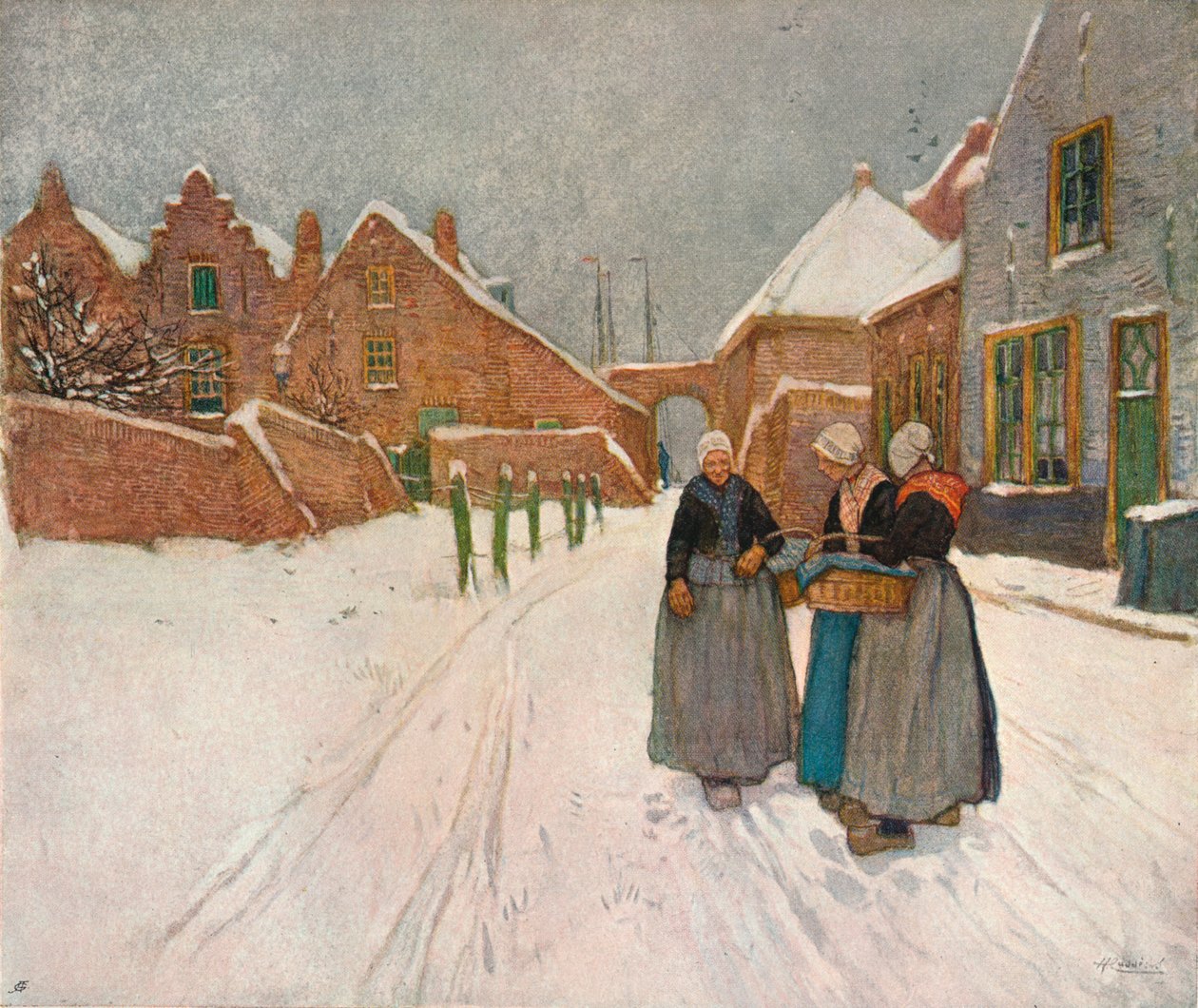 In The Snow, c1902 od Hendrick Cassiers