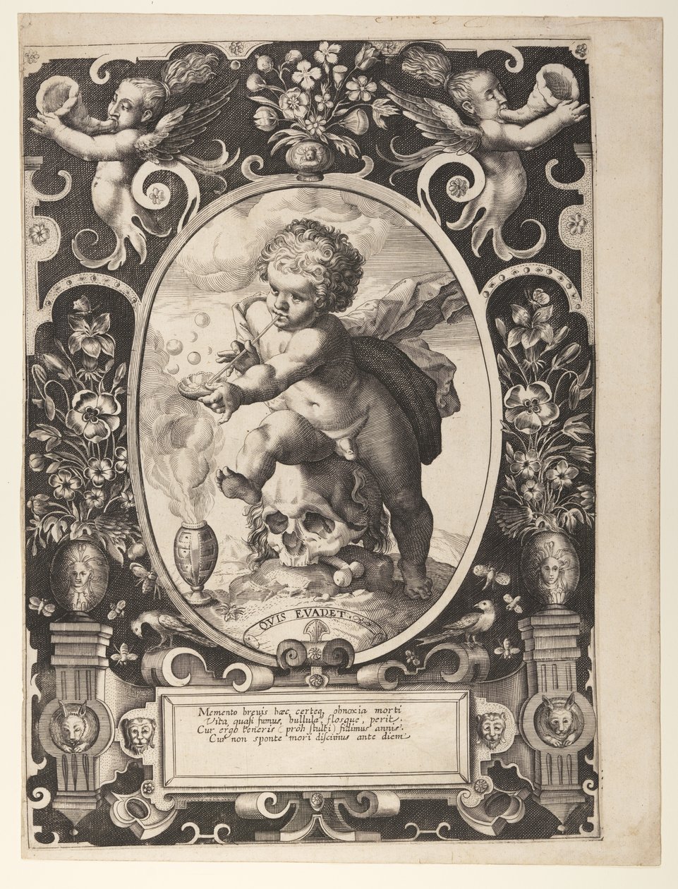 Alegorie pomíjivosti (Quis Evadet) od Hendrick Goltzius
