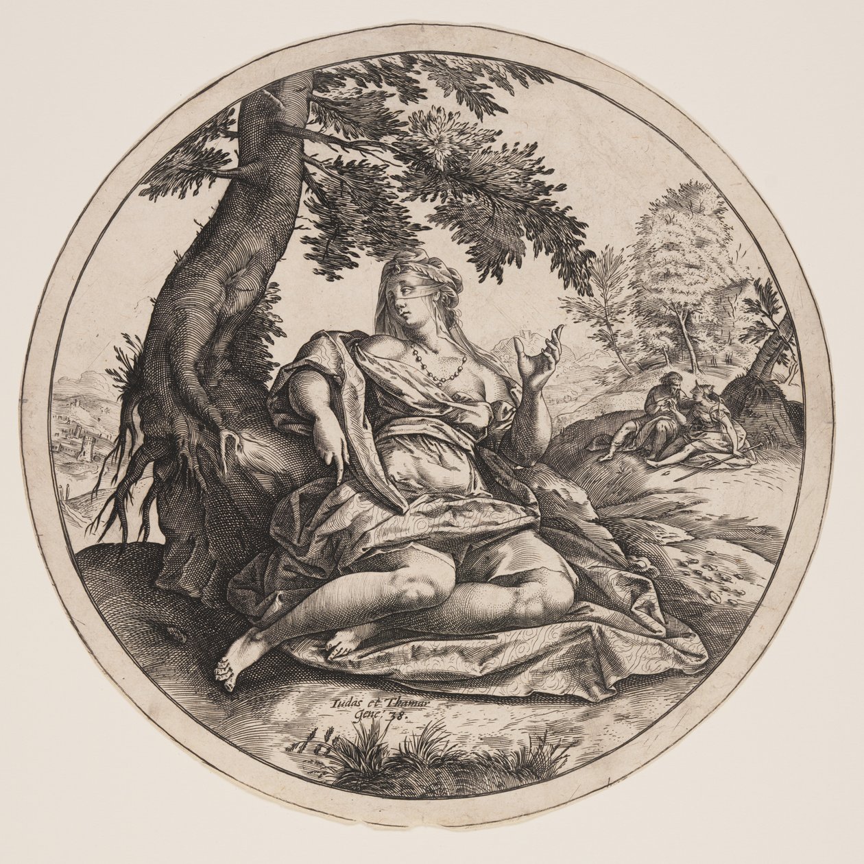 Juda a Thamar od Hendrick Goltzius