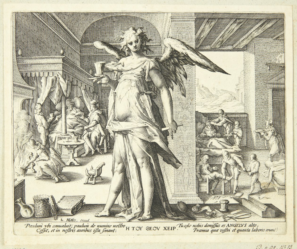 Doktor jako anděl od Hendrick Goltzius