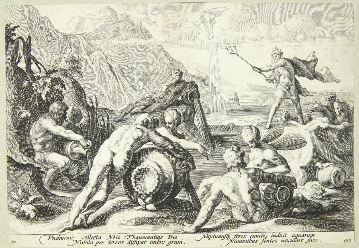 Neptun plánuje vyhlazení lidstva od Hendrick Goltzius