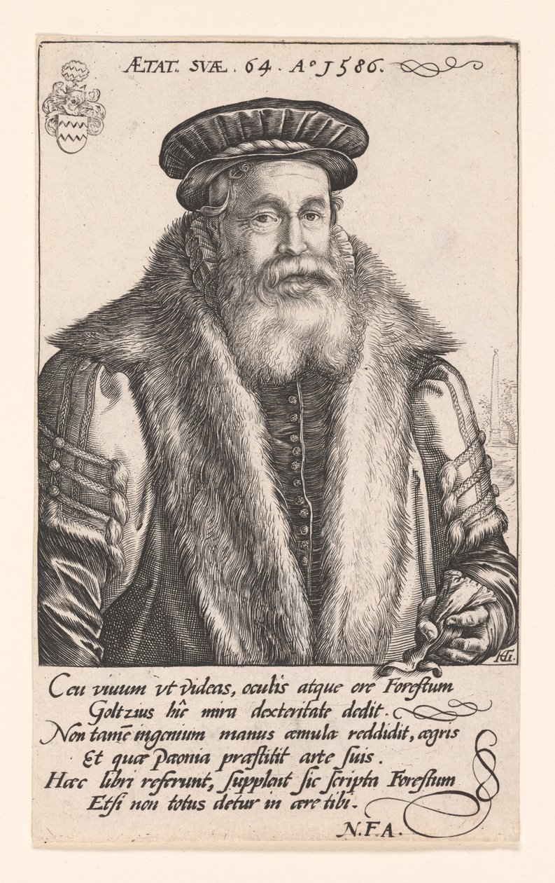 Pieter van Foreest (Petrus Forestus) od Hendrick Goltzius
