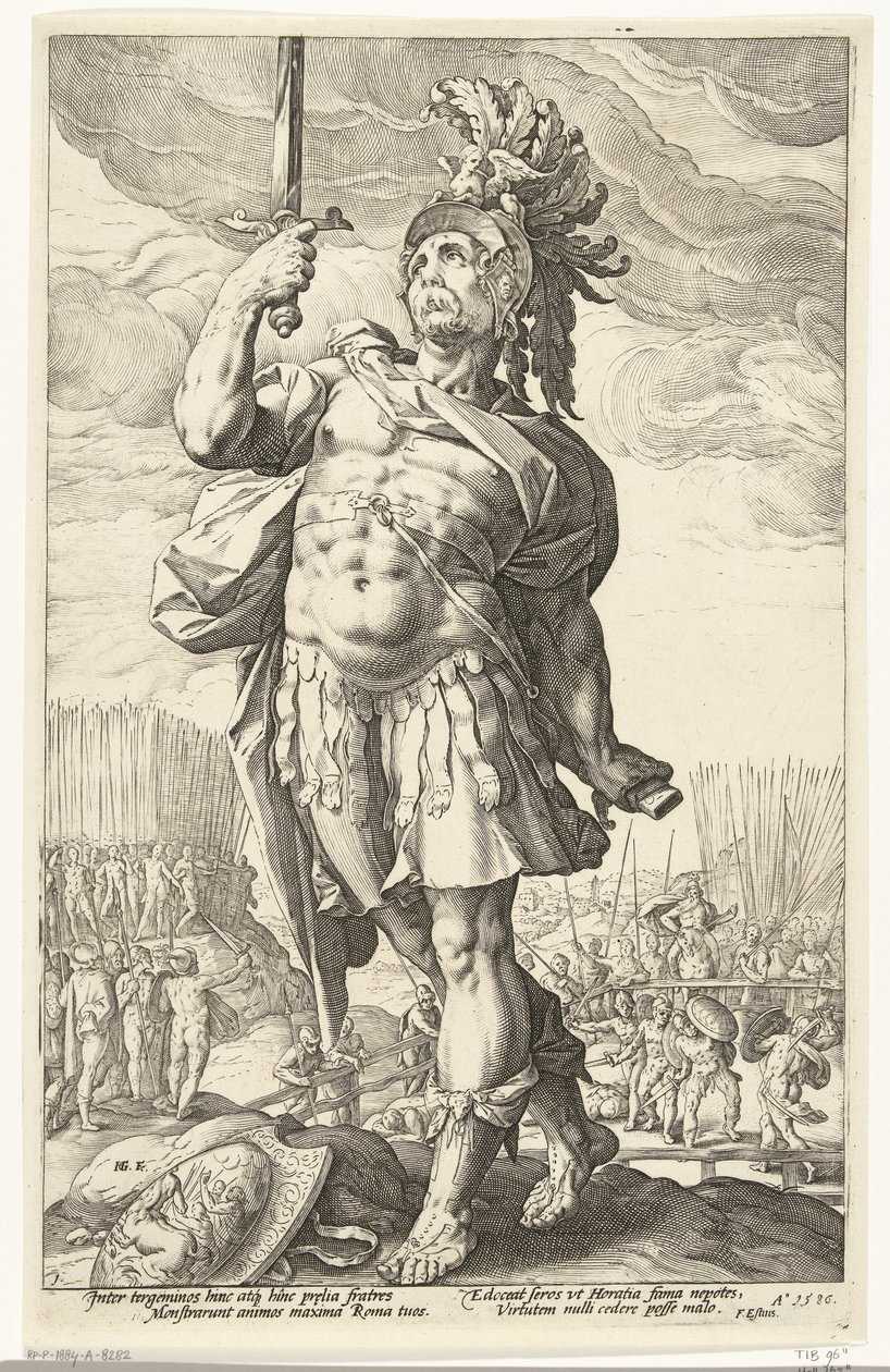 Publius Horace De Romeinse holden (název série) od Hendrick Goltzius