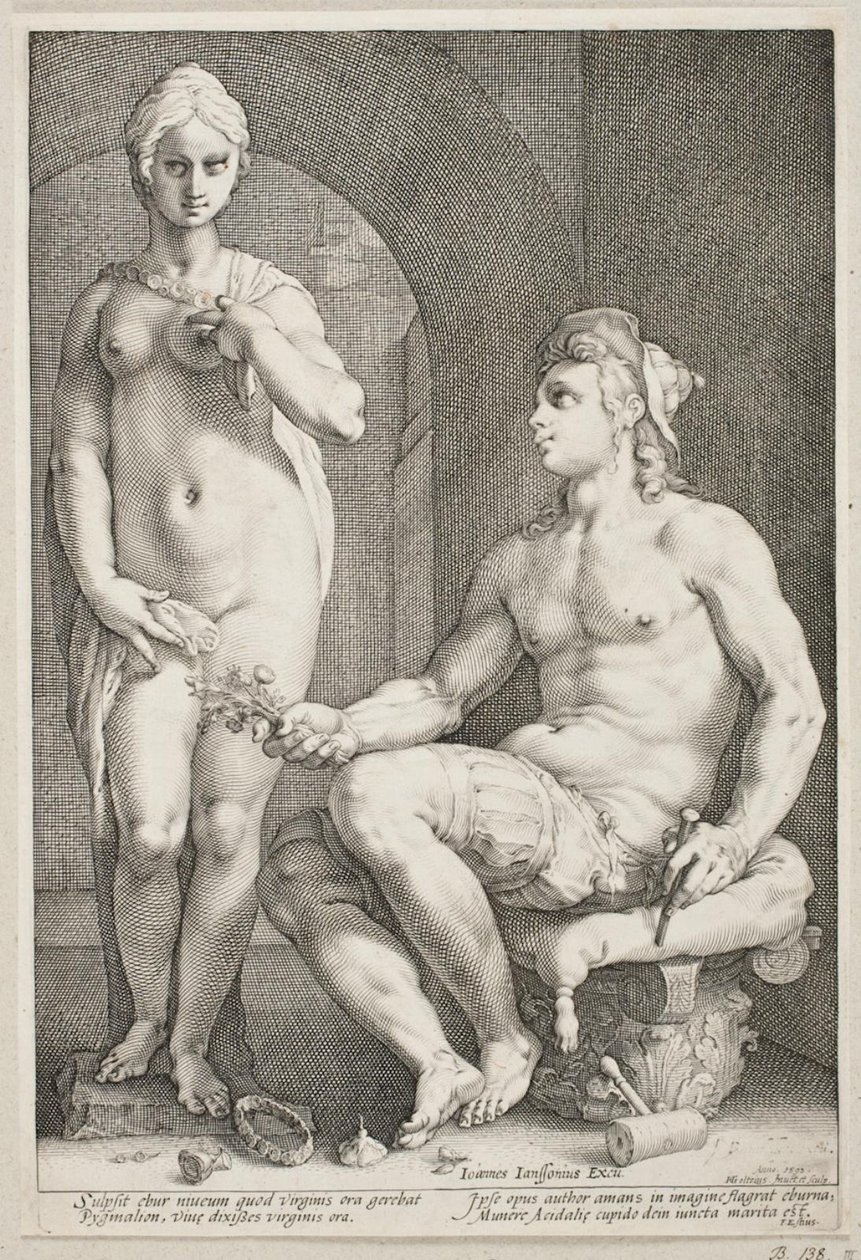 Pygmalion a Galatea od Hendrick Goltzius