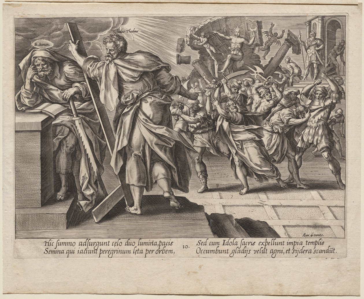 Svatý Jidáš Tadeáš a Šimon Horlivec od Hendrick Goltzius