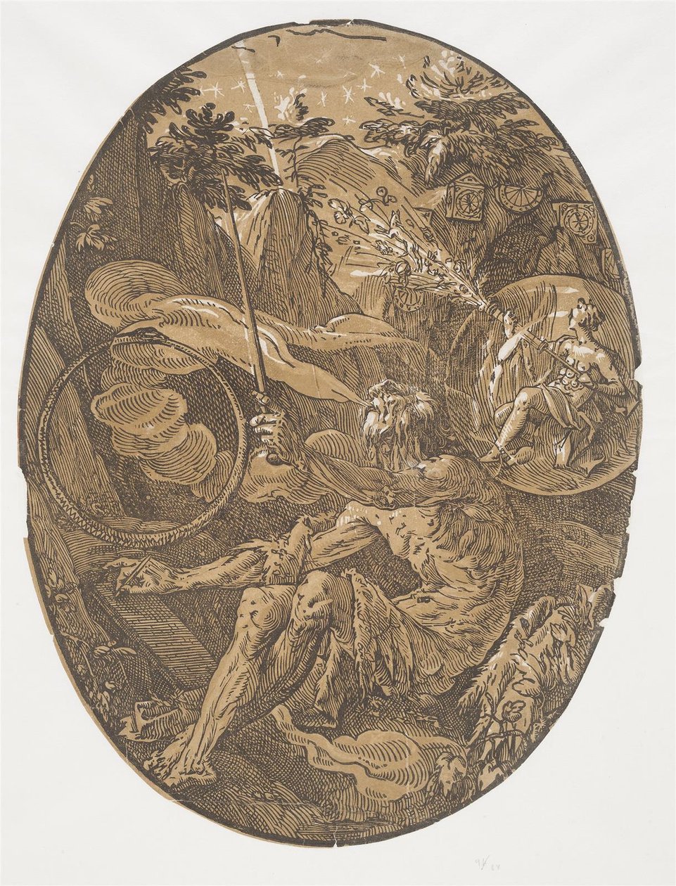 Jeskyně věčnosti (Kouzelník) od Hendrick Goltzius