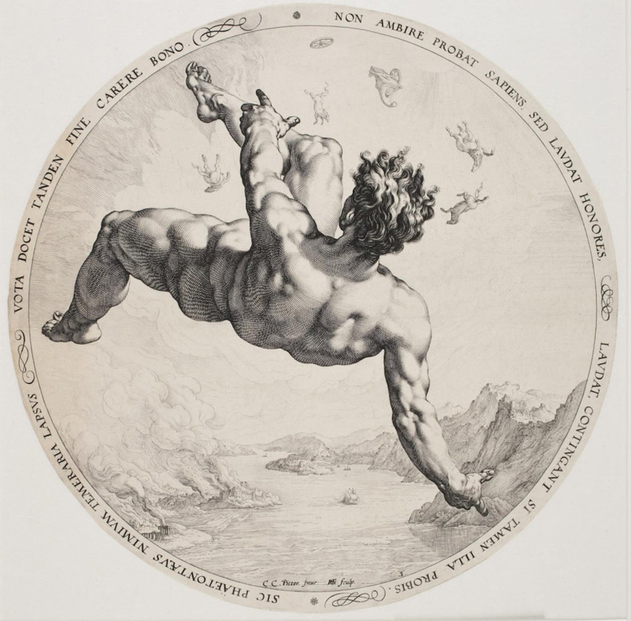 The Four Disgracers - Phaeton od Hendrick Goltzius