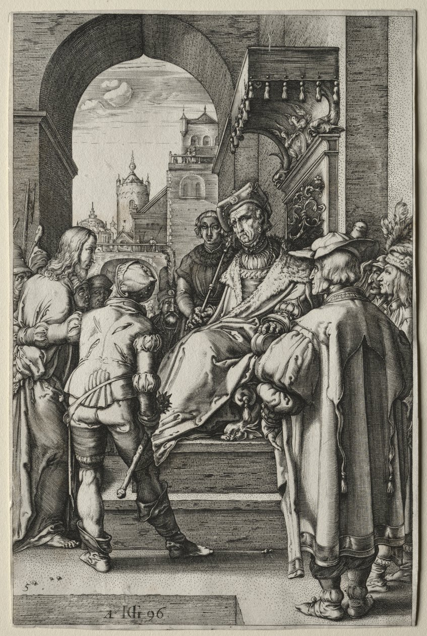 Umučení: Kristus před Pilátem od Hendrick Goltzius
