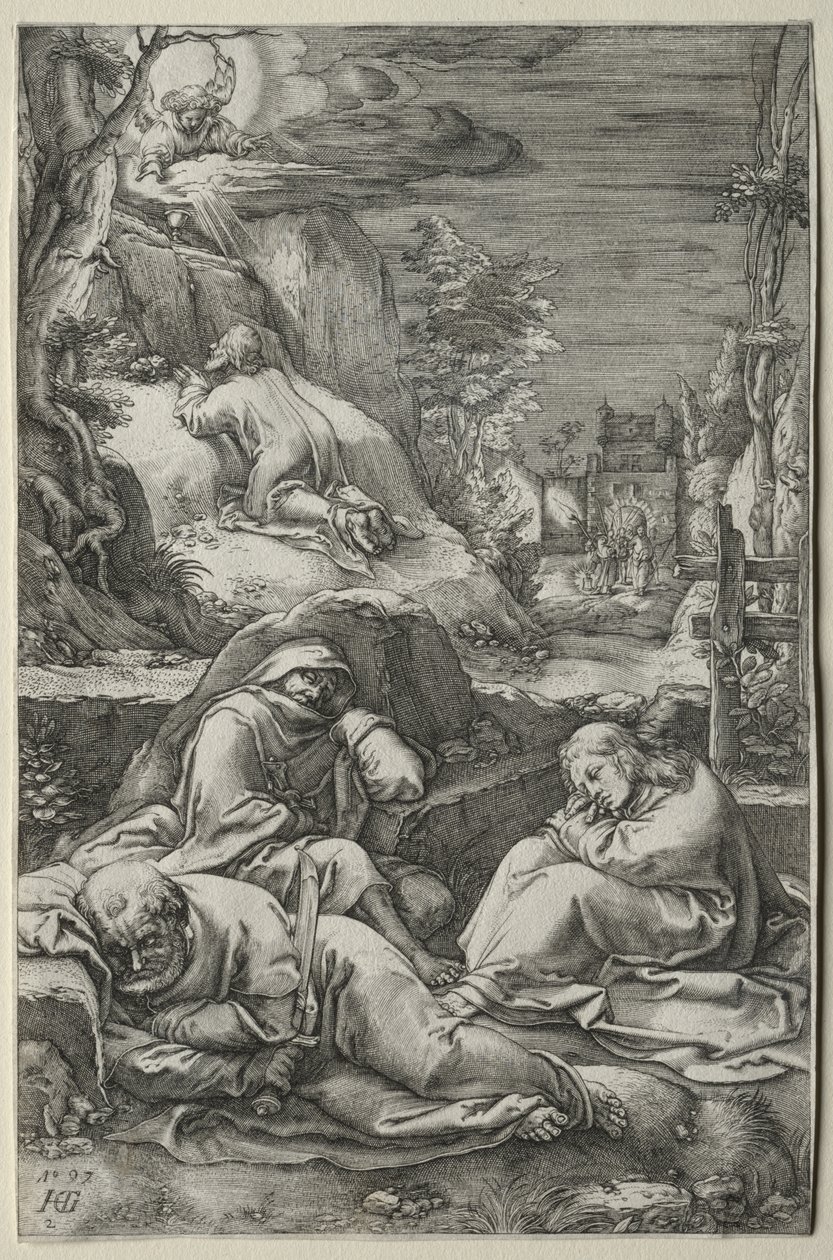 Vášeň: Agónie v zahradě od Hendrick Goltzius