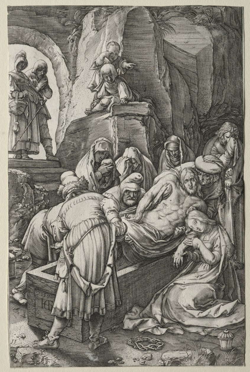 Vášeň: Pohřeb od Hendrick Goltzius