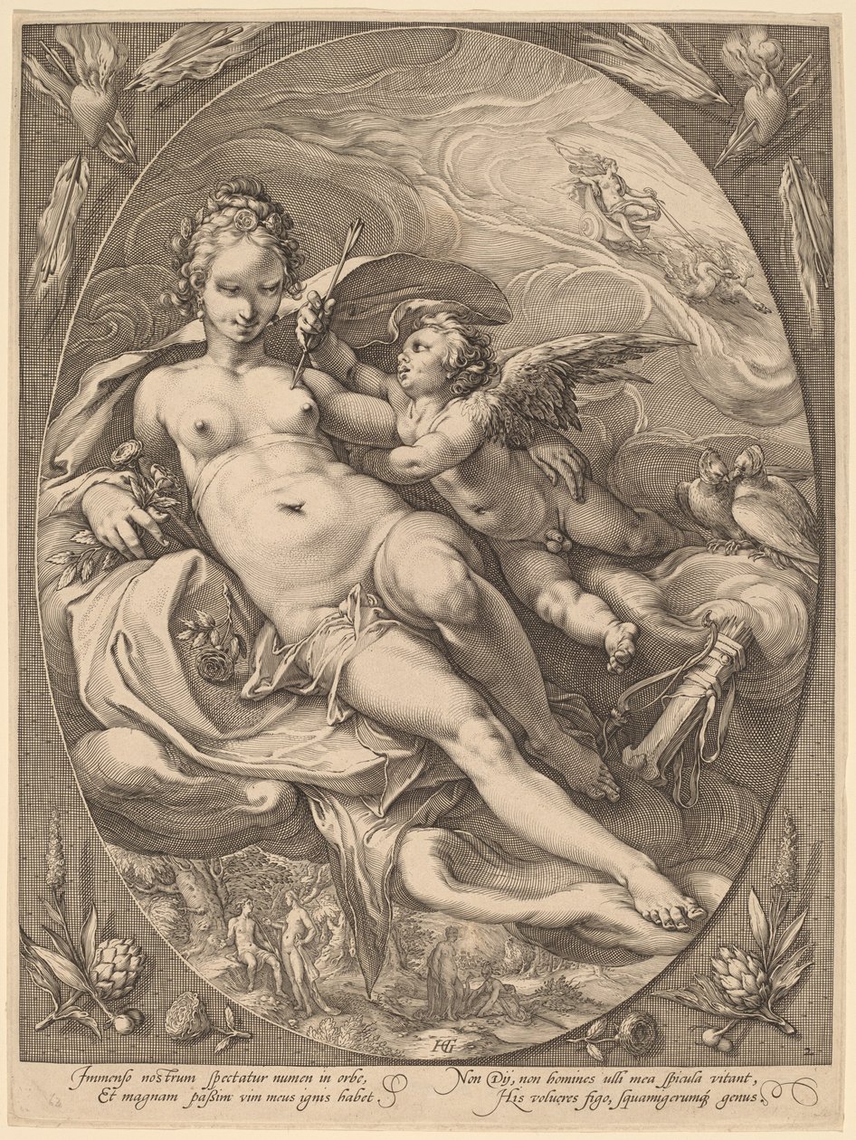 Venuše a Amor od Hendrick Goltzius