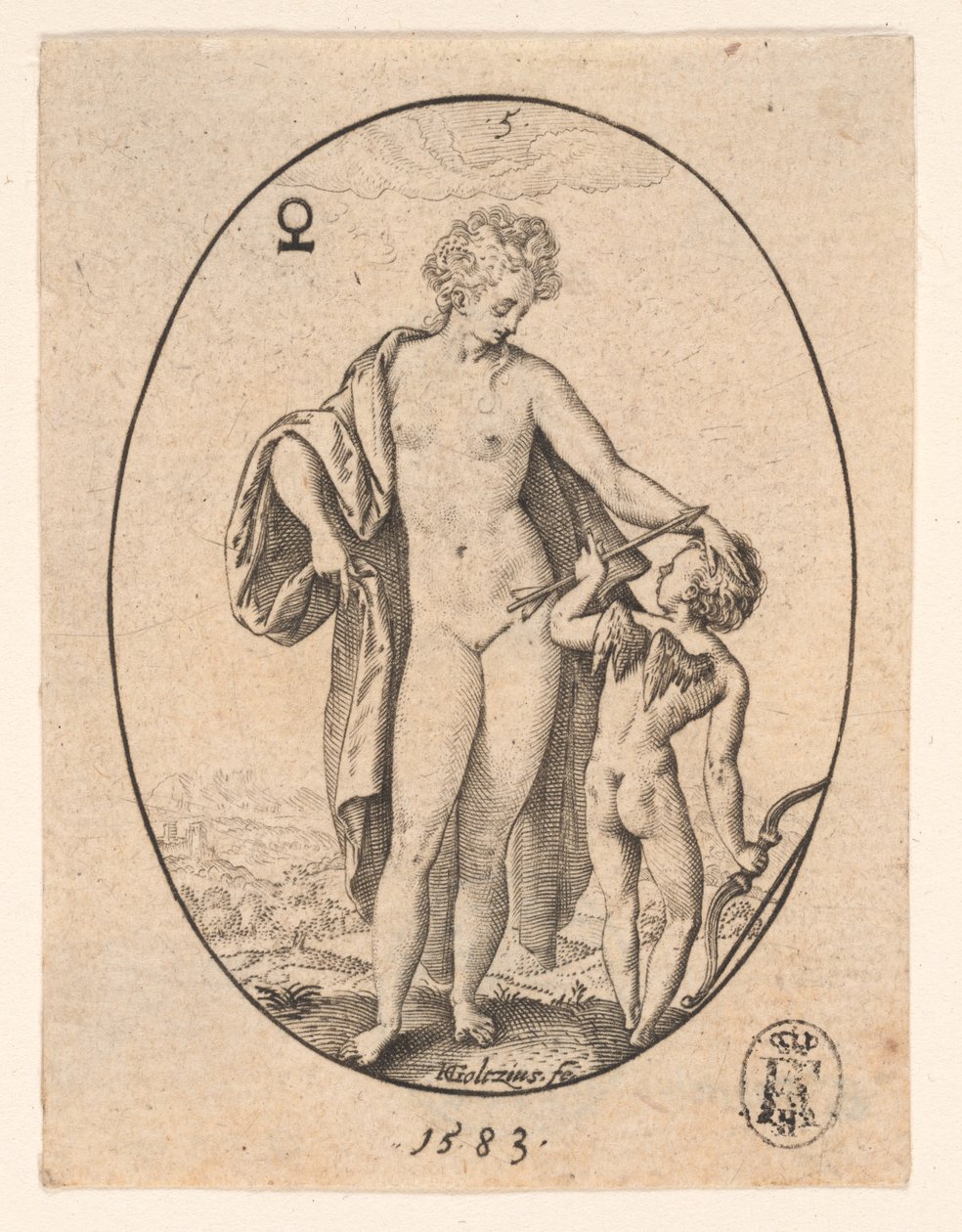 Venuše a Amor od Hendrick Goltzius