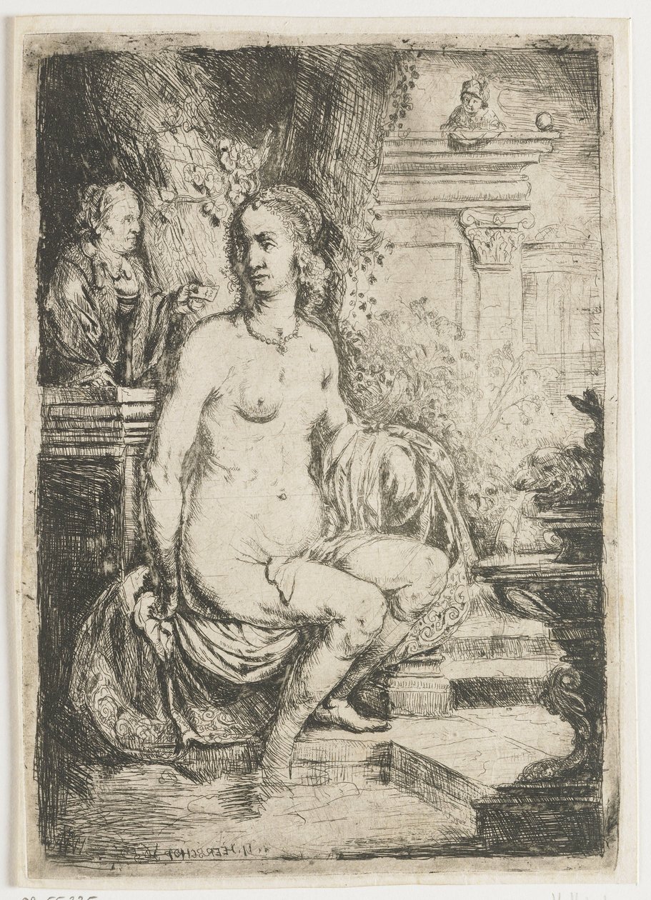 Batsheba obdrží dopis od Davida od Hendrick Heerschop