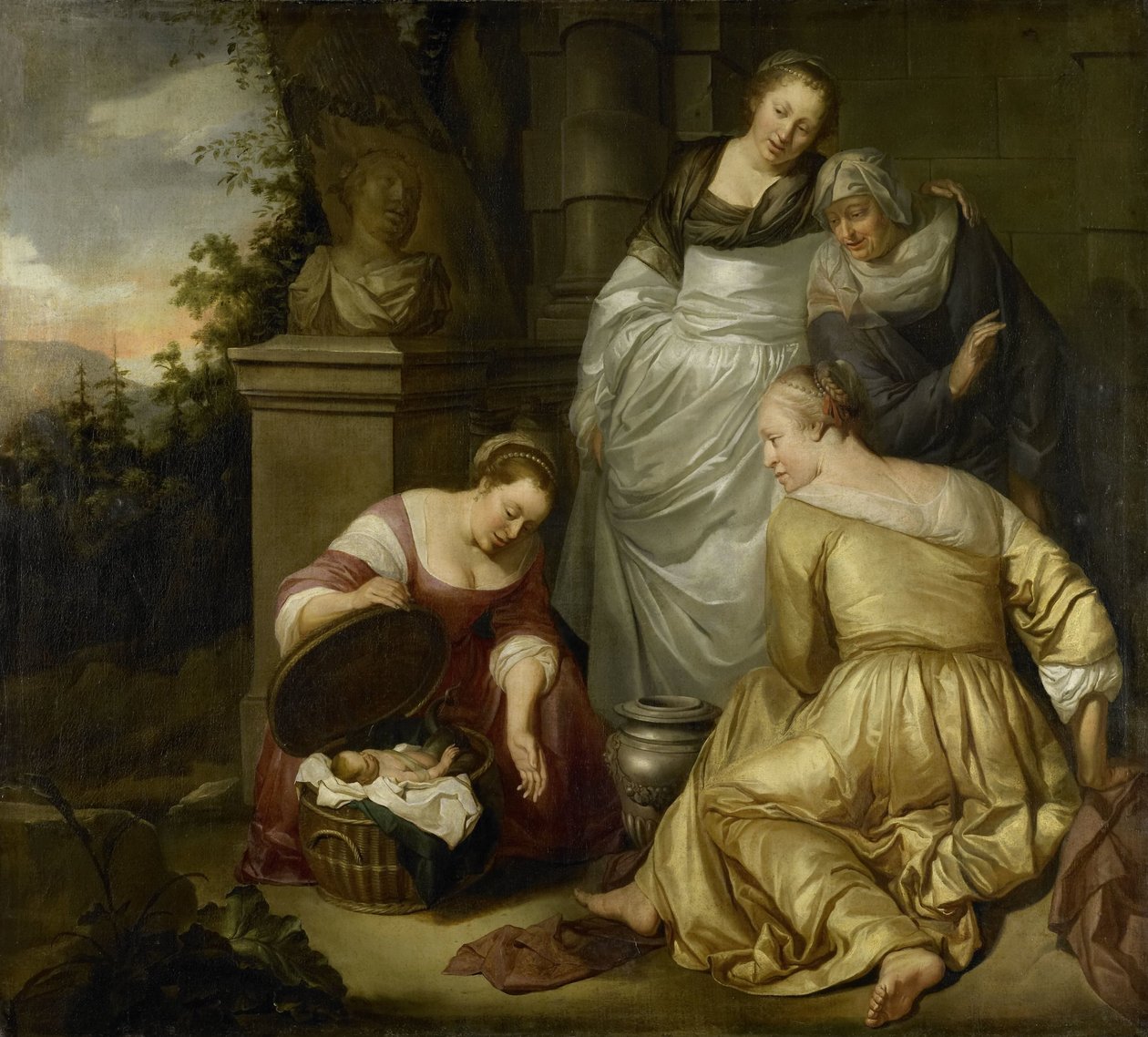 Erichthonius nalezený dcerami Cecrops od Hendrick Heerschop