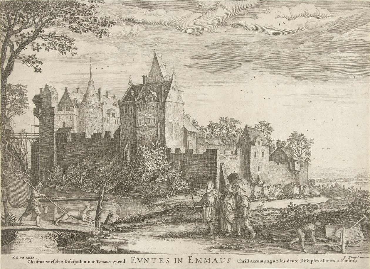 Emmaüsgangerové Going to Emmaus (název na objektu) od Hendrick Hondius (I)