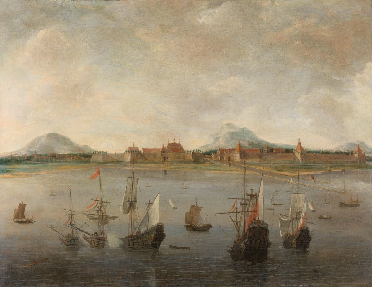 Pohled na Batavia od Hendrick Jacobsz. Dubbels
