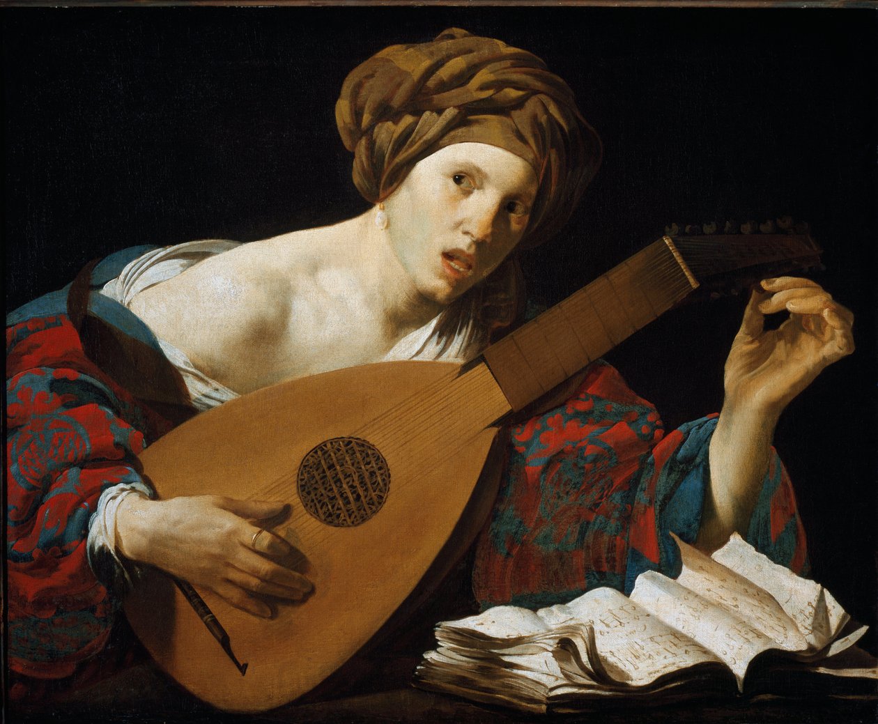 Hráč na loutnu (malba od Hendrick Jansz Terbrugghen