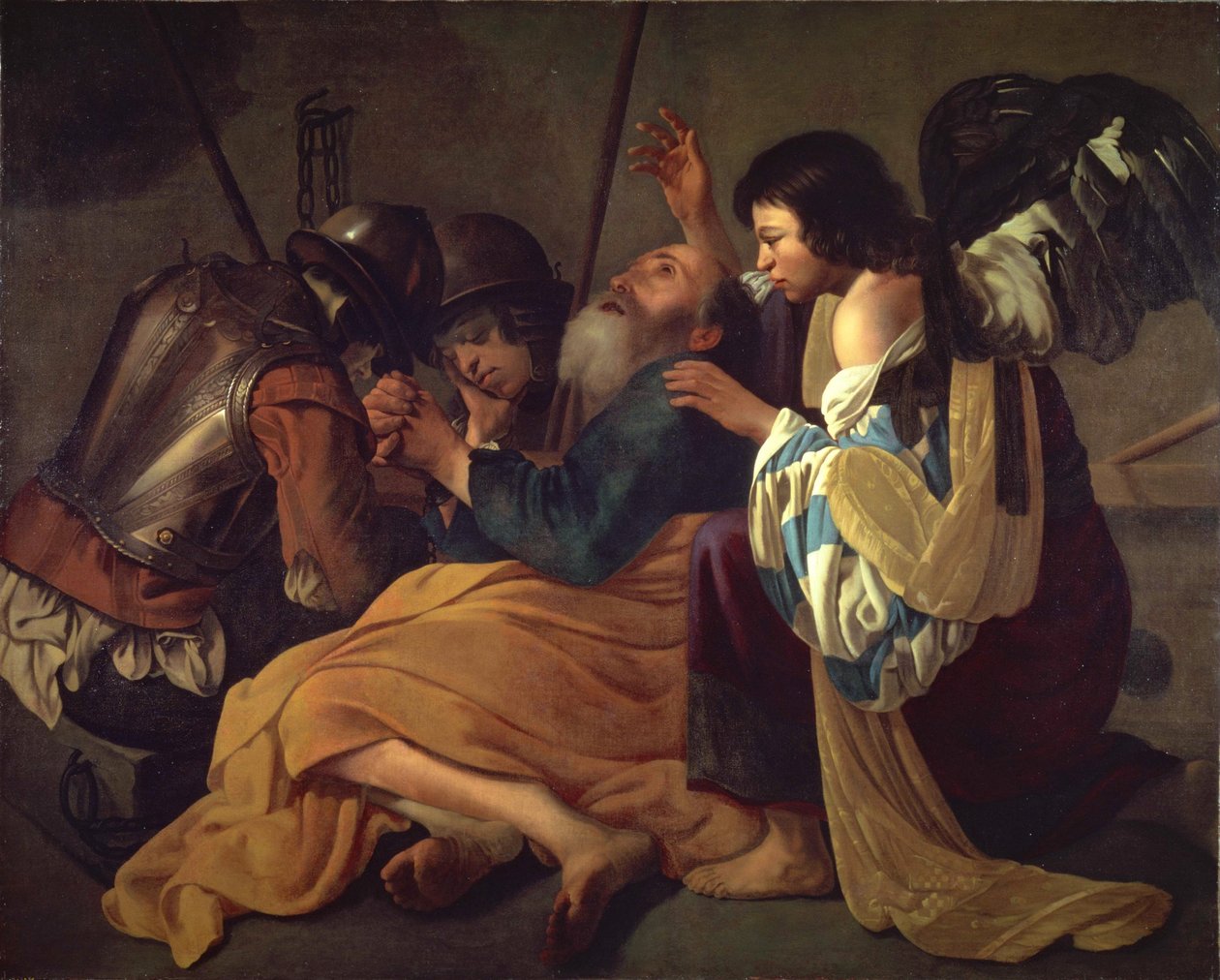 Osvobození svatého Petra od Hendrick Terbrugghen follower of