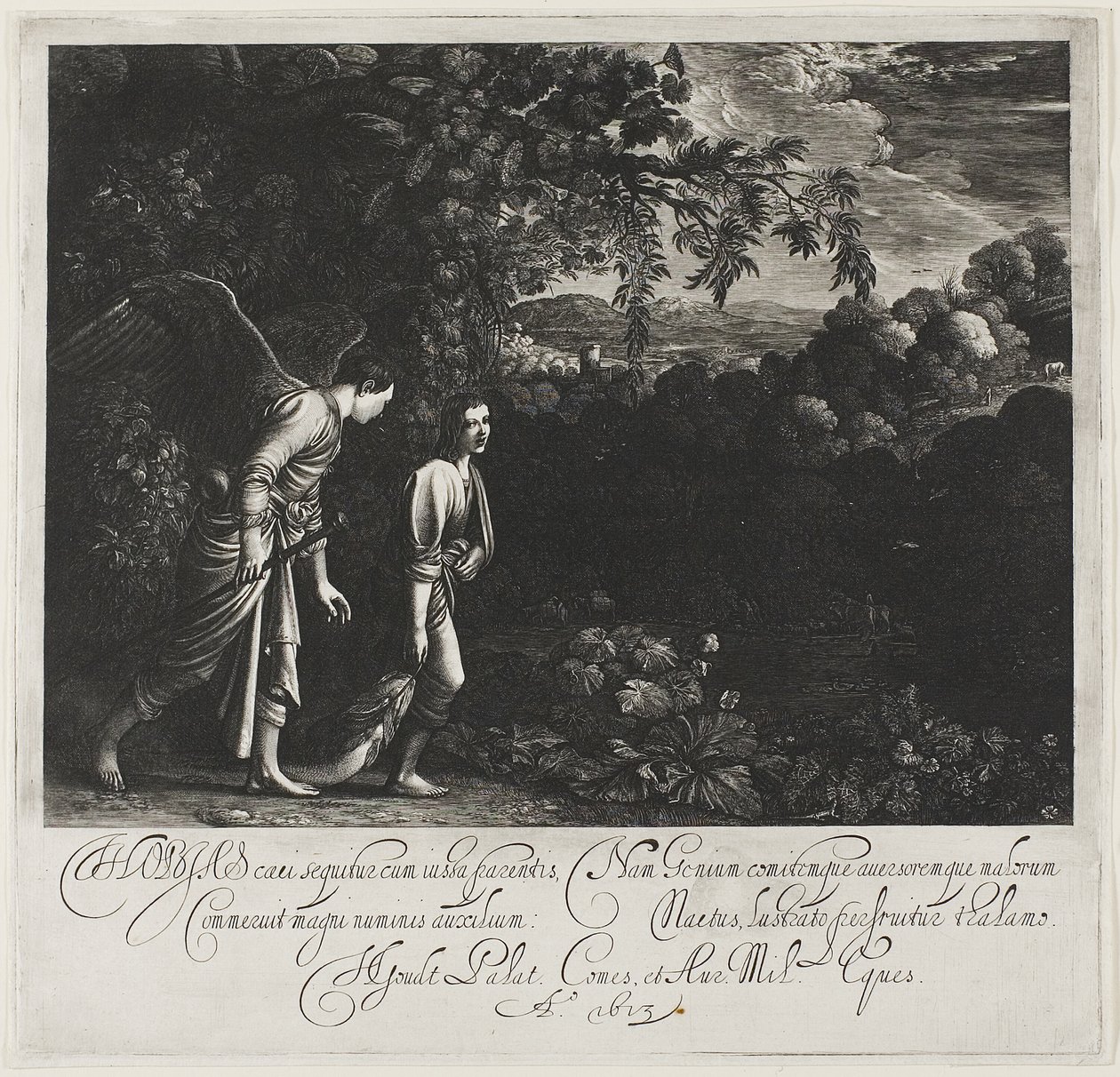 Tobiáš a anděl od Hendrick von Goudt
