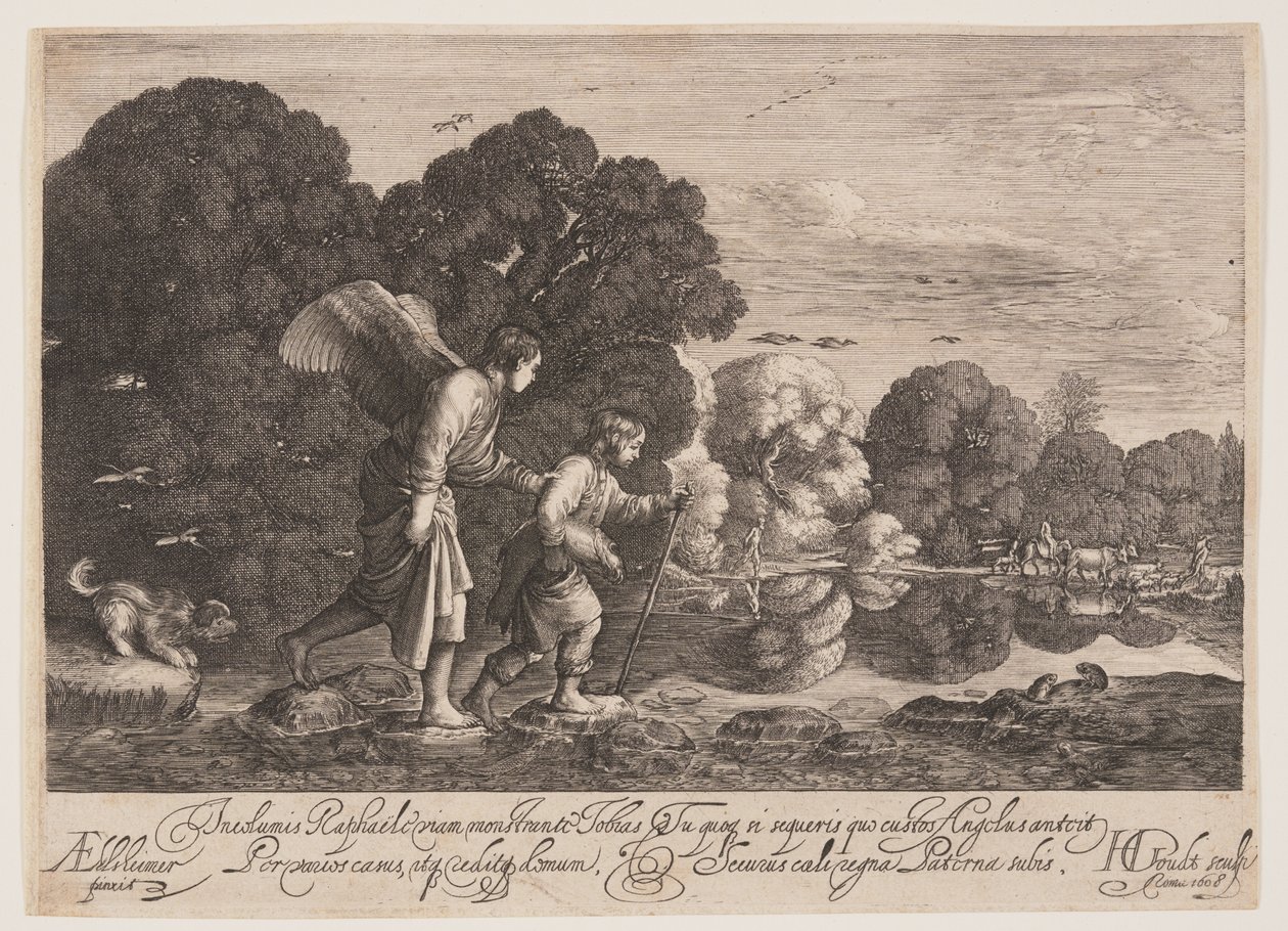 Tobiáš a anděl Gabriel od Hendrick von Goudt