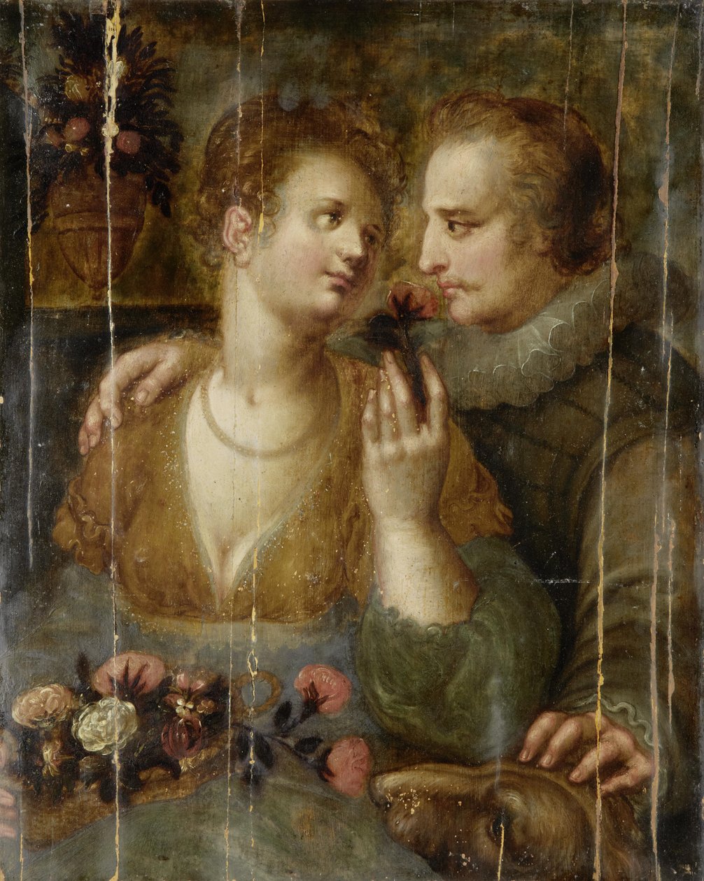 Námluvy scéna od Hendrik Goltzius
