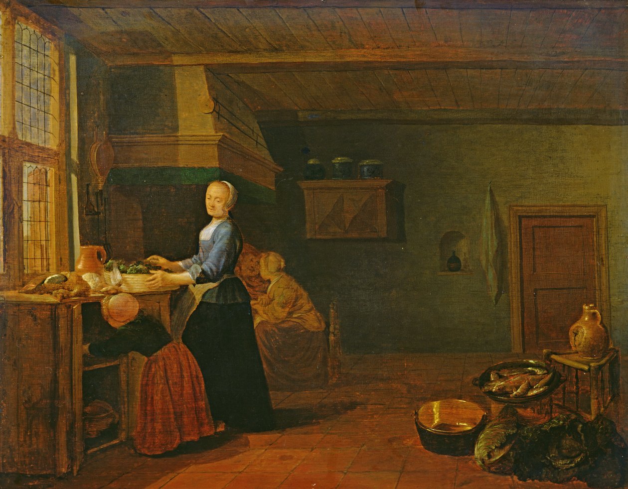 Interiér kuchyně od Hendrik Martensz Sorgh