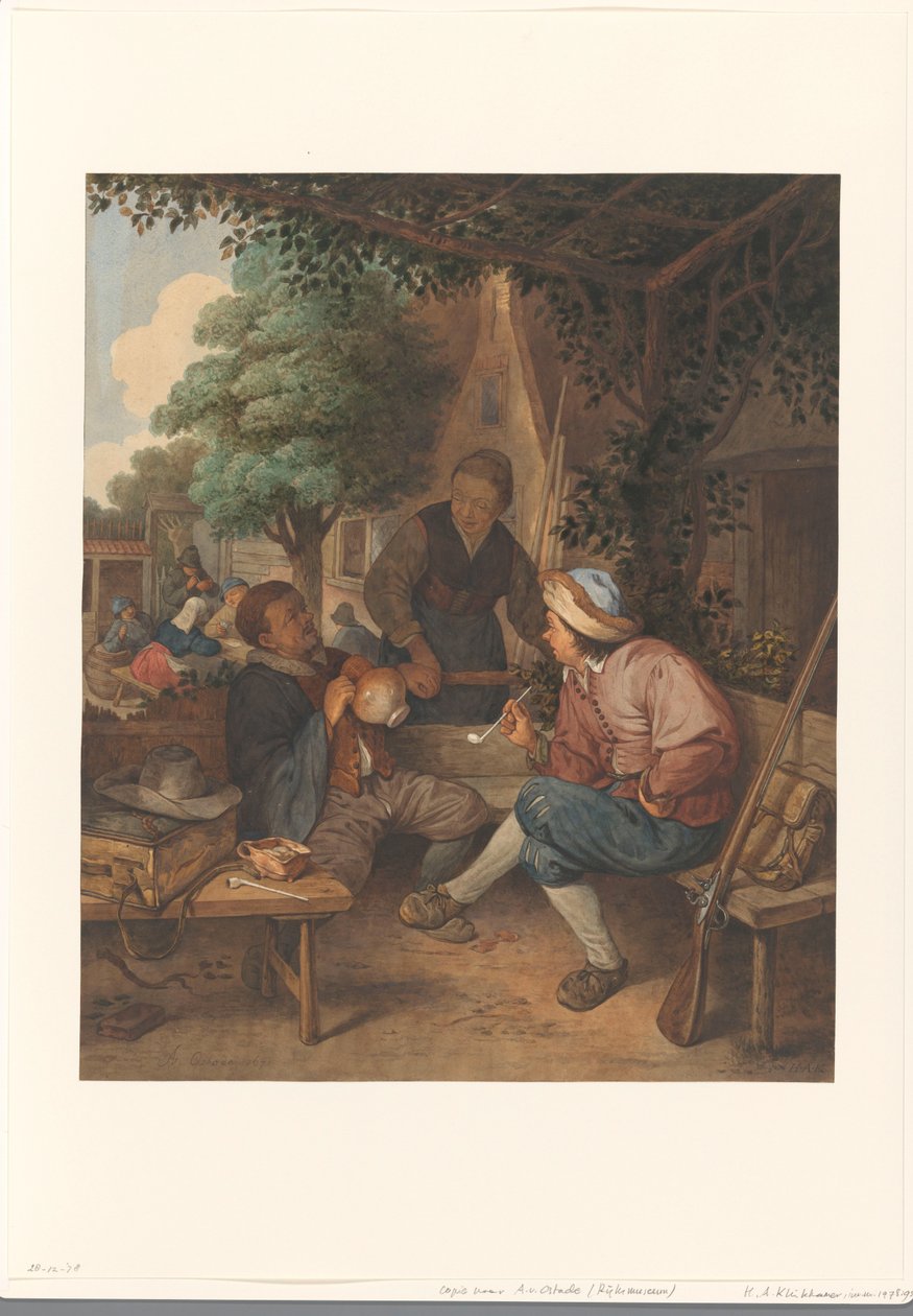 Odpočívající cestovatelé od Hendrik Abraham Klinkhamer