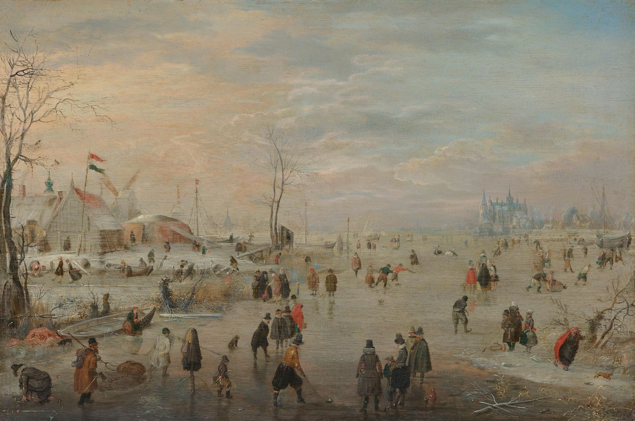 Enjoying the Ice, c.1615-20 od Hendrik Avercamp