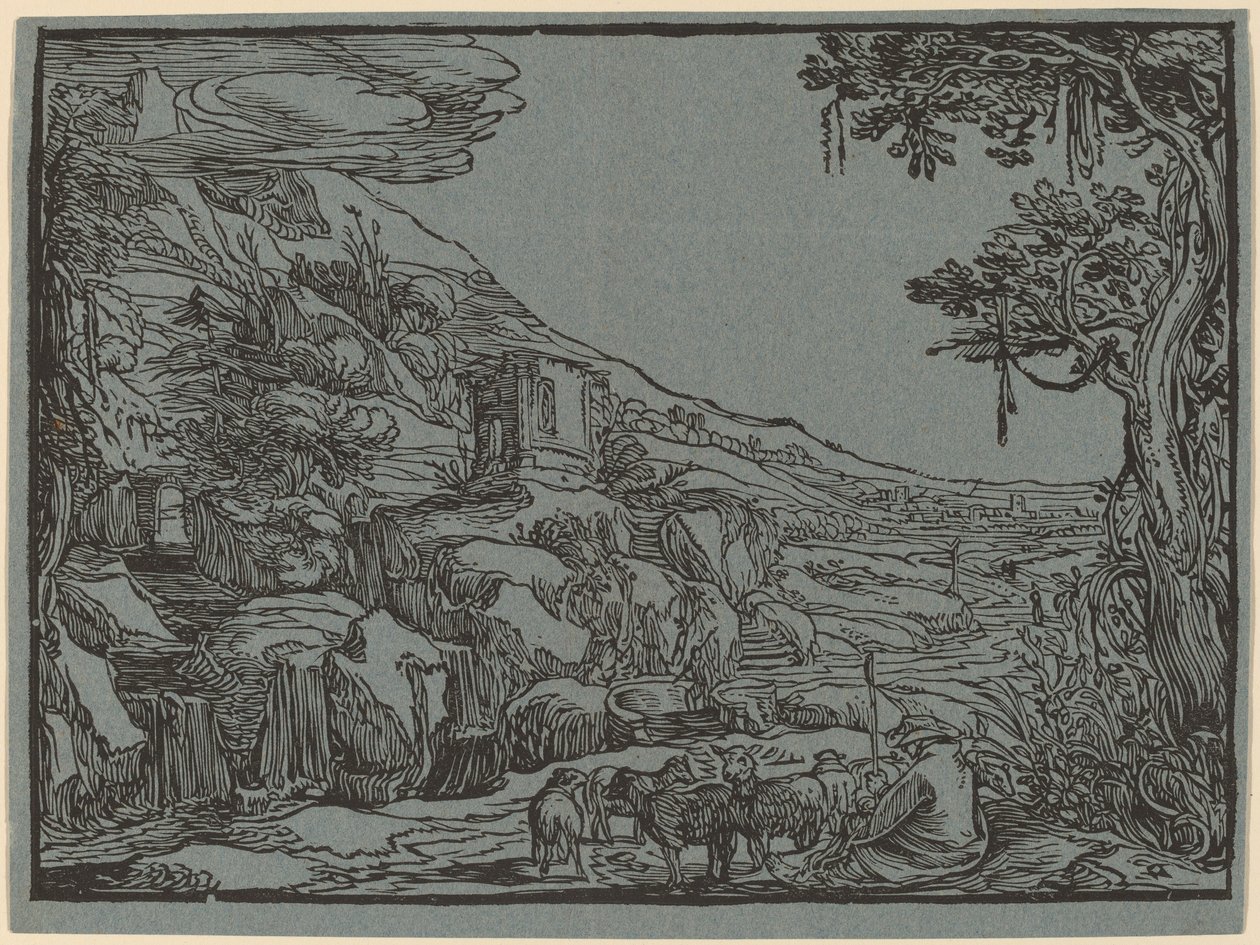 Arkádská krajina od Hendrik Goltzius