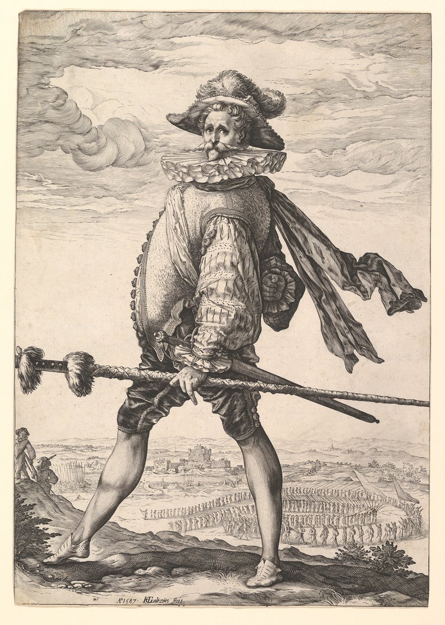 Kapitán pěchoty, 1587. od Hendrik Goltzius