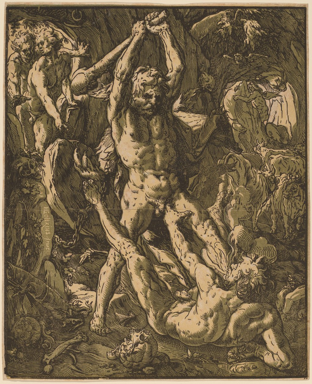 Hercules Killing Cacus od Hendrik Goltzius