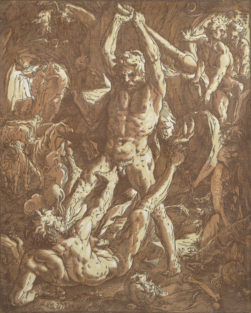 Hercules Killing Cacus, od Hendrik Goltzius